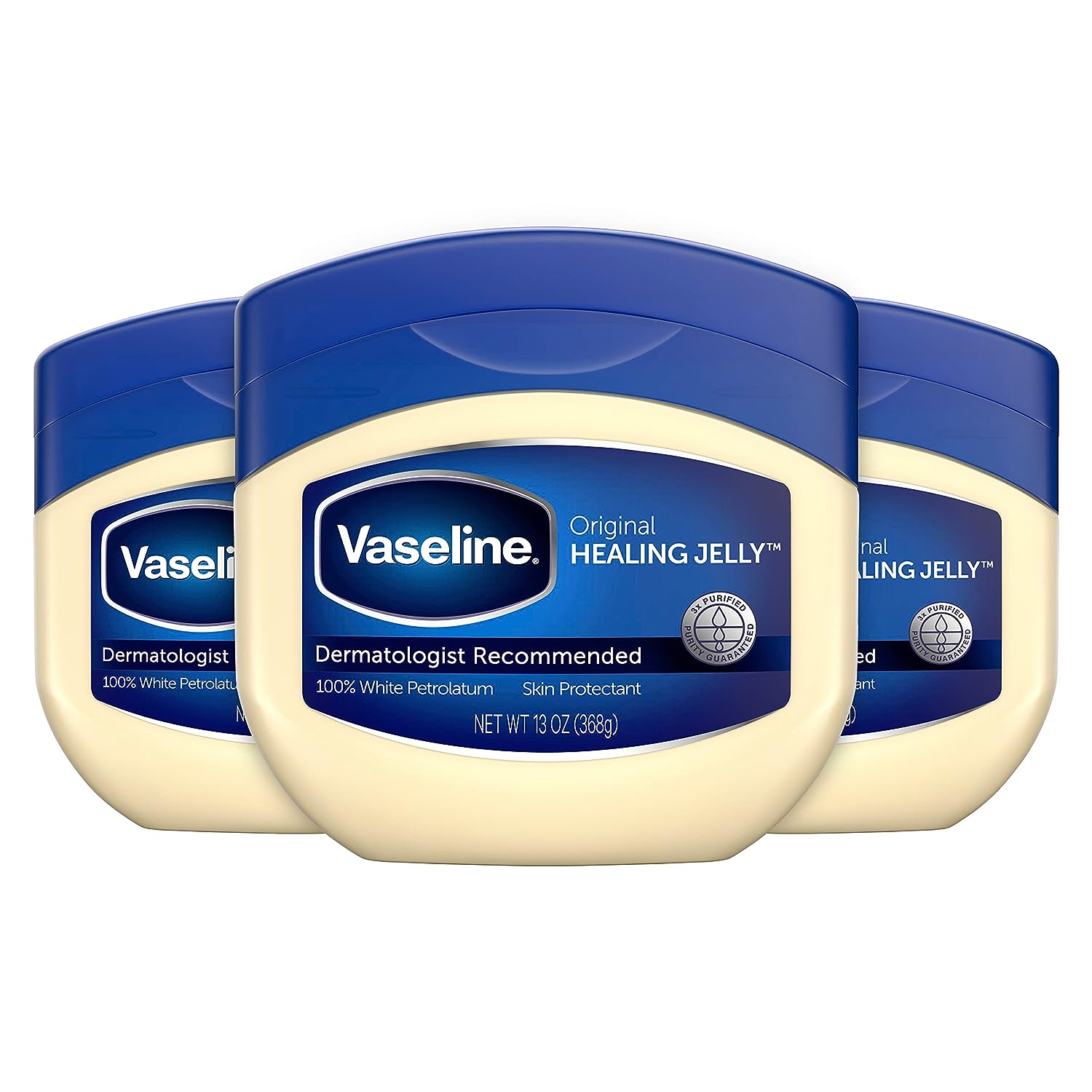 Vaseline Petroleum Jelly Original 3 Count Provides Dry Skin Relief And Protects Minor Cuts Dermatologist Recommended And Locks In Moisture 13oz - 24hrsmart